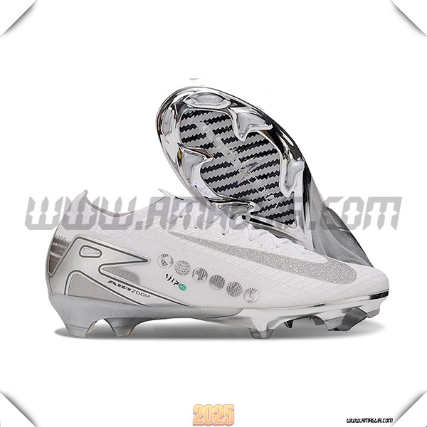 Nike Scarpe Da Calcio AIR Zoom Mercurial Vapor 16 Elite XXV FG Bianco/Grigio