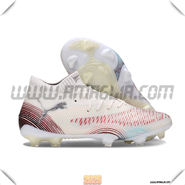 PUMA Scarpe Da Calcio FUTURE 8 ULTIMATE FG/AG Beige/Rosso -02