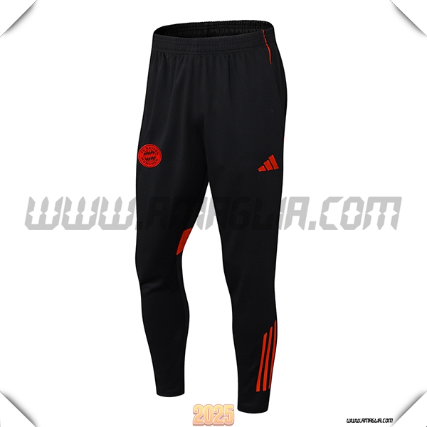Pantaloni Da Allenamento Bayern Monaco Nero/Rosso 2025 2026