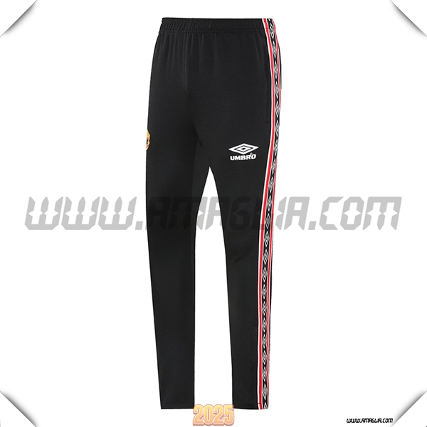 Pantaloni Da Allenamento Manchester United Nero/Rosso 2025 2026 -03