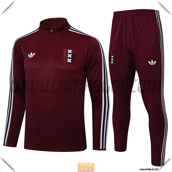 Tuta Calcio Ajax Rosso/Bianco/Nero 2025 2026