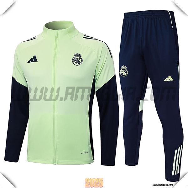 Tuta Calcio Giacca Real Madrid Verde/Blu 2025 2026