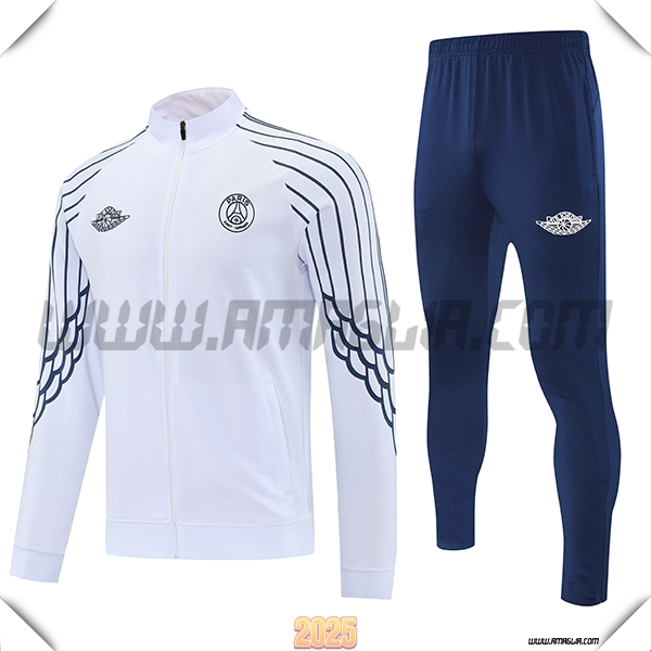 Tuta Calcio Giacca PSG Bianco/Blu 2025 2026