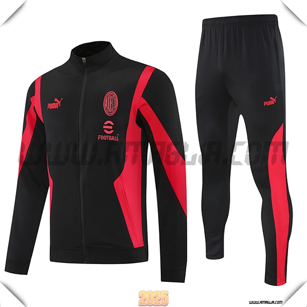 Tuta Calcio Giacca AC Milan Nero/Rosso 2025 2026 -02
