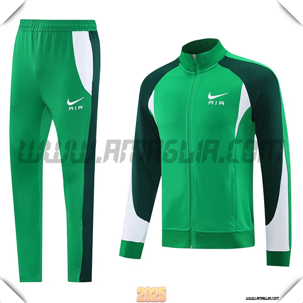 Tuta Calcio Giacca Nike Verde/Bianco 2025 2026