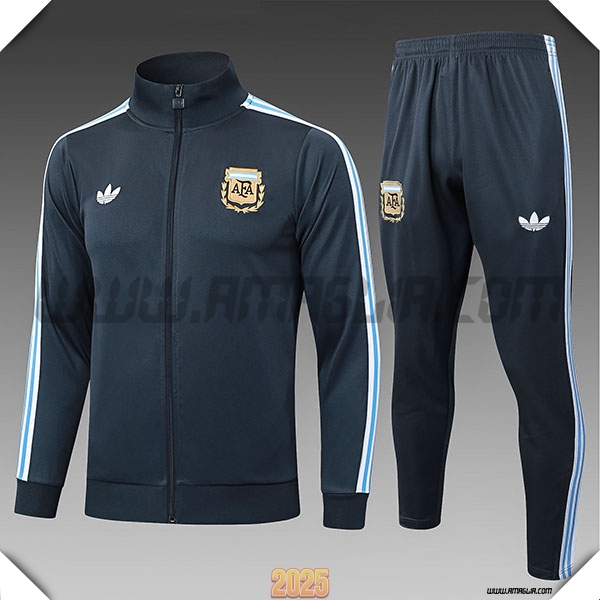 Tuta Calcio Giacca Argentina Bambino Grigio Scuro 2025 2026