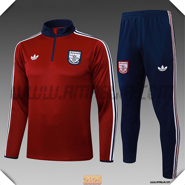 Tuta Calcio Arsenal Bambino Rosso/Blu/Bianco 2025 2026