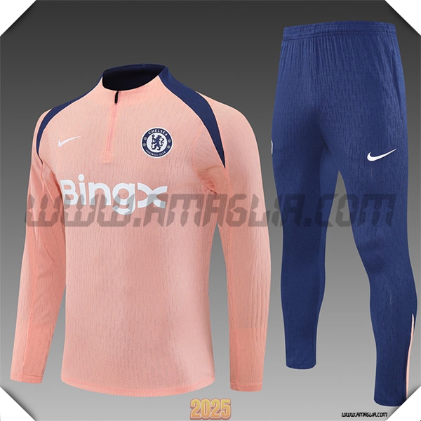 Tuta Calcio FC Chelsea Bambino Rosa/Blu 2025 2026