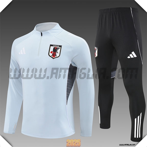 Tuta Calcio Giappone Bambino Grigio Chiaro 2025 2026
