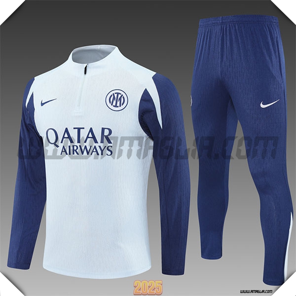Tuta Calcio Inter Milan Bambino Grigio/Blu 2025 2026