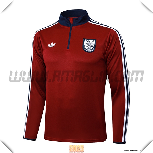 Felpa Allenamento Arsenal Rosso/Blu/Bianco 2025 2026