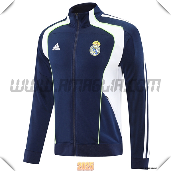 Giacca Calcio Real Madrid Blu/Bianco/Verde 2025 2026
