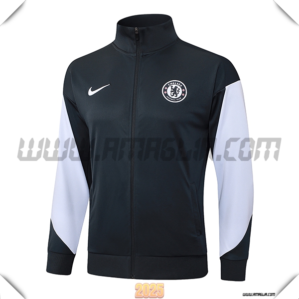 Giacca Calcio FC Chelsea Grigio Scuro 2025 2026