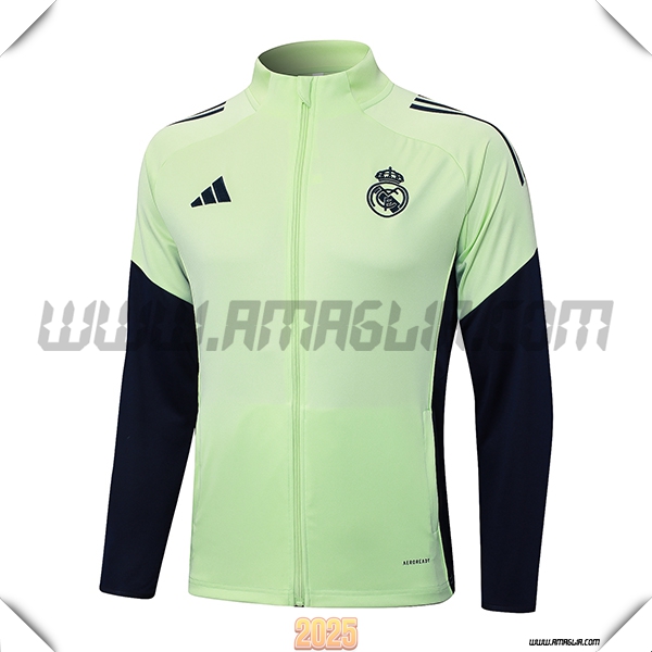 Giacca Calcio Real Madrid Verde/Blu 2025 2026