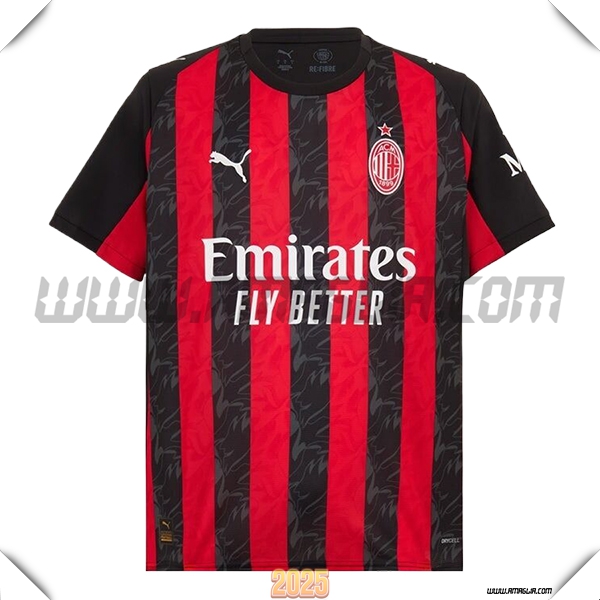 Nuovo Maglia da AC Milan Prima 2025 2026 Rosso/Nero