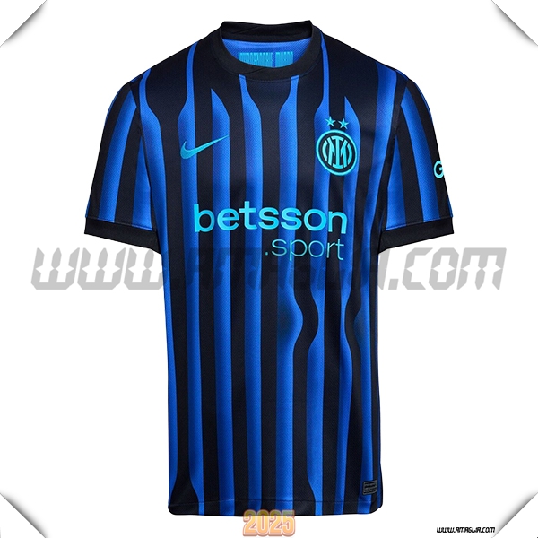 Nuovo Maglia da Inter Milan Prima 2025 2026 Blu/Nero
