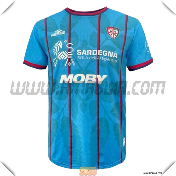 Nuovo Maglia da Cagliari Terzo 2025 2026 Blu/Rosso