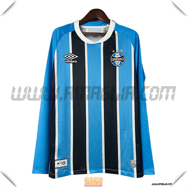 Nuovo Maglia da Gremio Maniche lunghe Prima 2025 2026 Blu/Nero