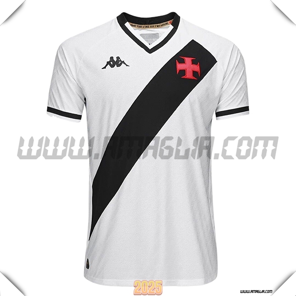Nuovo Maglia da CR Vasco Da Gama Seconda 2025 2026 Bianco/Nero