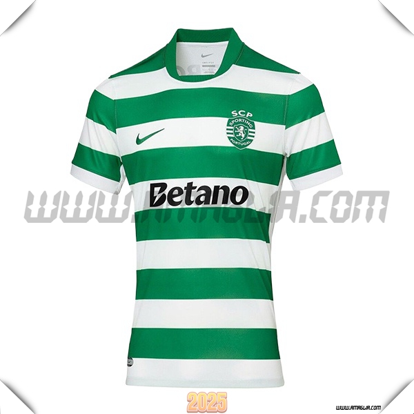Nuovo Maglia da Sporting Prima 2025 2026 Verde/Bianco