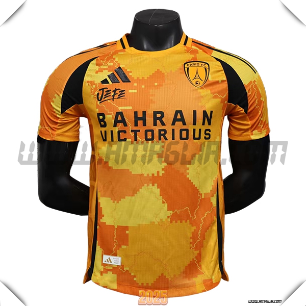 Terzo Maglia Calcio PSG 2025 2026 GIALLO