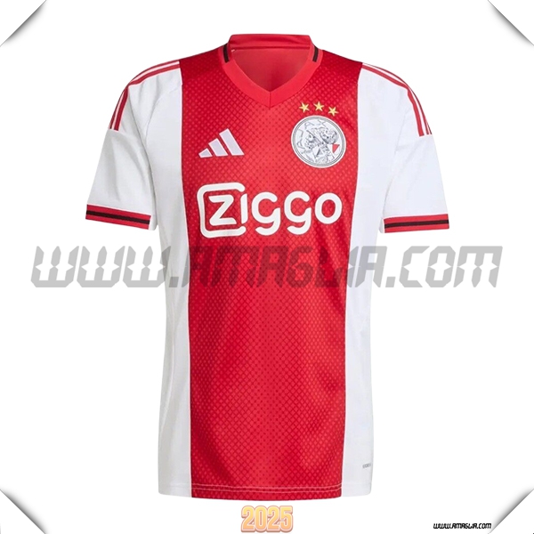 Nuovo Maglia da AFC Ajax Prima 2025 2026 Bianco/Rosso