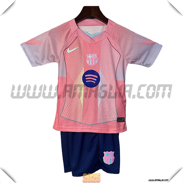 Kit Maglia da FC Barcellona Bambino Edizione Speciale Rosa 2025 2026