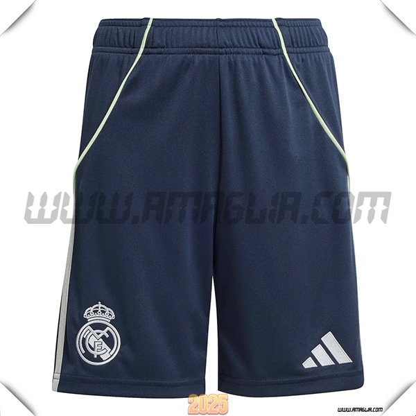 Seconda Pantaloncini Real Madrid 2025 2026 Blu Marina