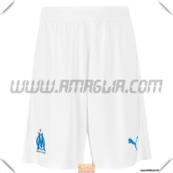 Prima Pantaloncini Marsiglia OM 2025 2026 Bianco