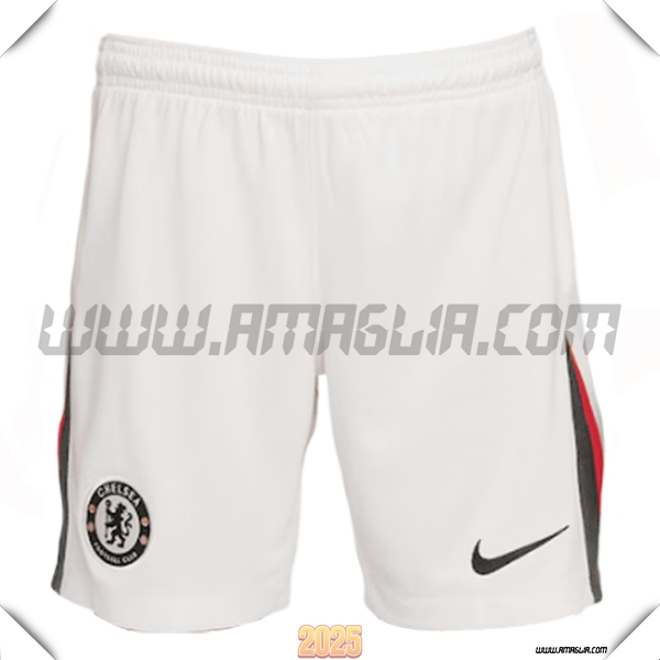 Seconda Pantaloncini FC Chelsea 2025 2026 Bianco