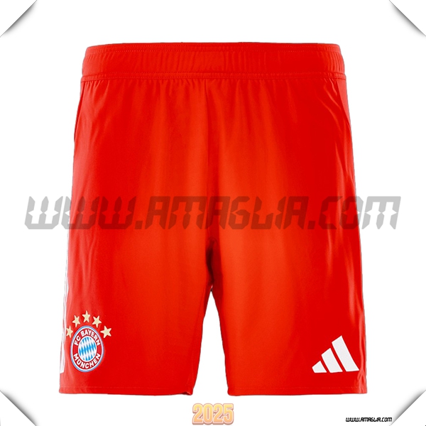 Prima Pantaloncini Bayern Monaco 2025 2026 Rosso