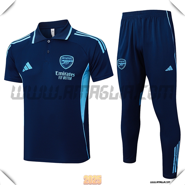 Kit Maglia Polo Arsenal Blu 2025 2026