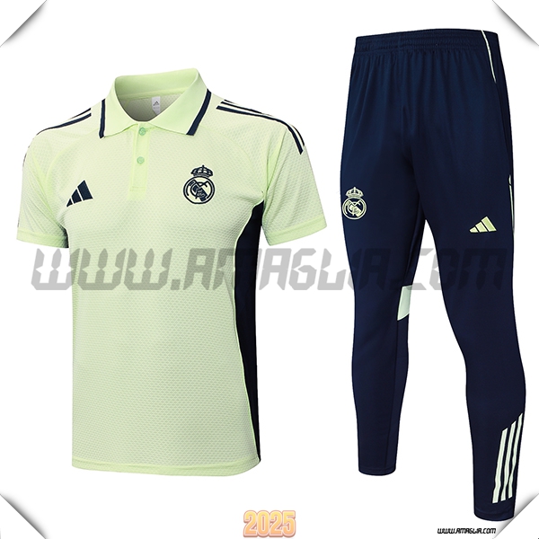 Kit Maglia Polo Real Madrid Verde/Nero 2025 2026