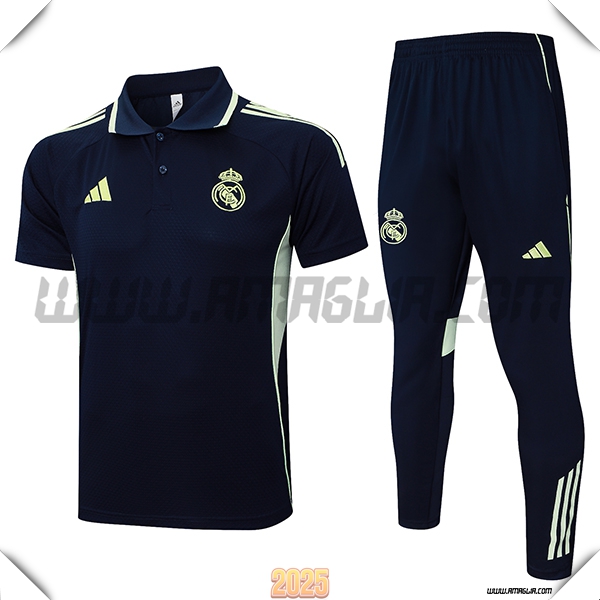 Kit Maglia Polo Real Madrid Blu Scuro 2025 2026