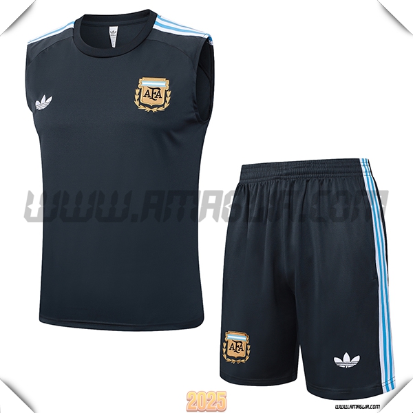 Kit Canotta Allenamento Argentina Grigio Scuro 2025 2026