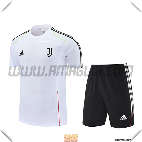 Kit Maglia Allenamento Juventus Bianco/Nero 2025 2026