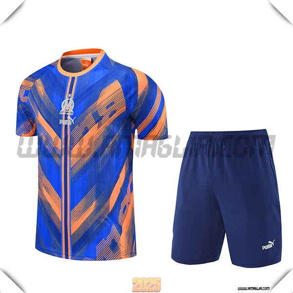 Kit Maglia Allenamento Marsiglia Blu/Arancia 2025 2026