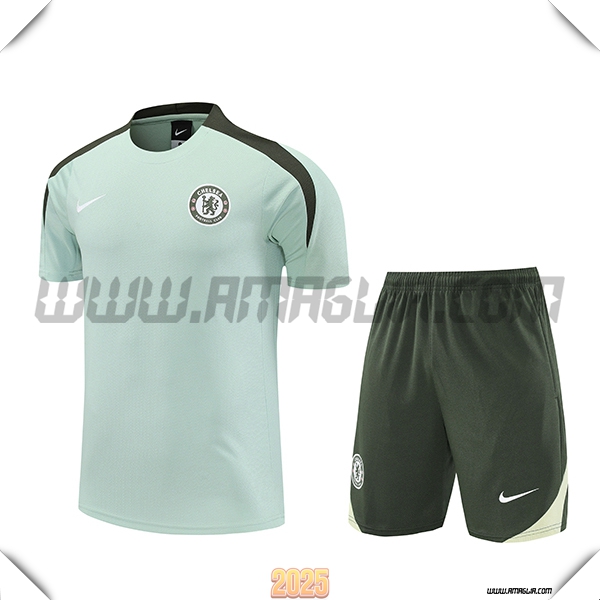 Kit Maglia Allenamento FC Chelsea Verde 2025 2026 -02