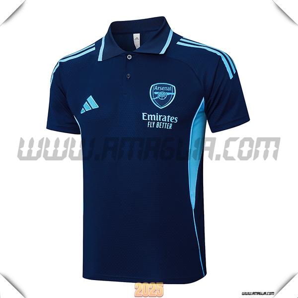Maglia Polo Arsenal Blu 2025 2026 -02