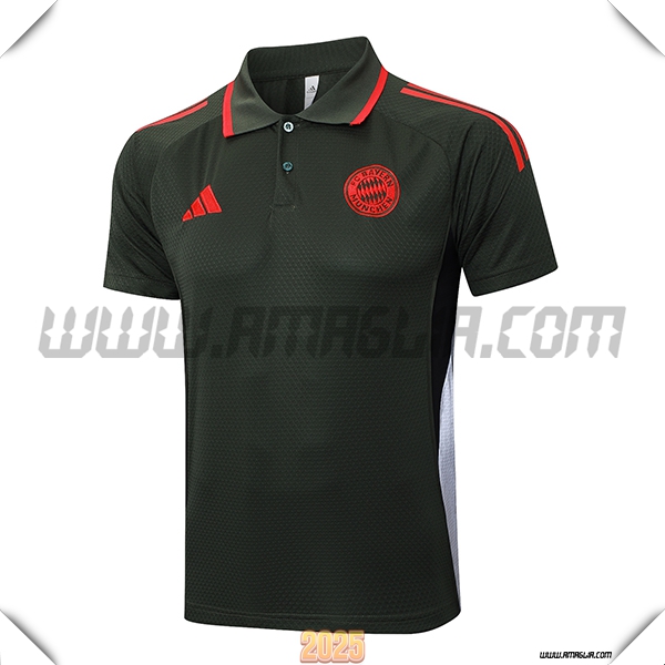 Maglia Polo Bayern Monaco Verde/Rosso 2025 2026