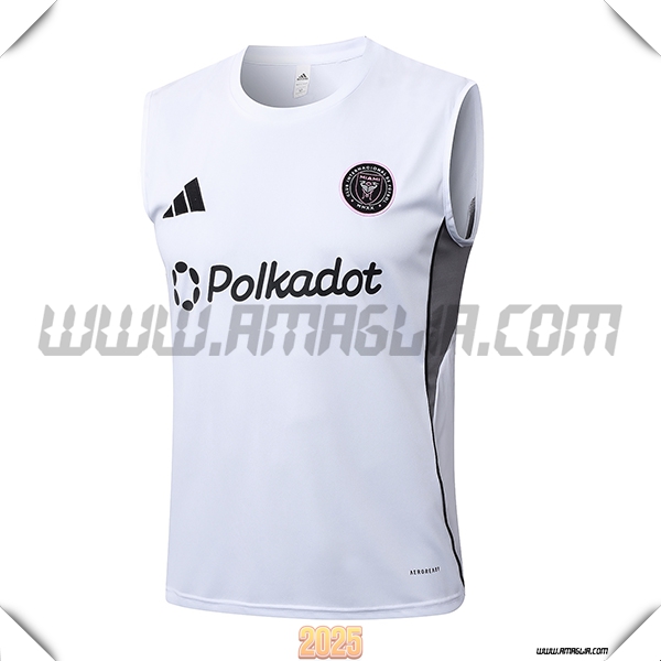 Canotta Allenamento Inter Miami CF Bianco/Nero 2025 2026