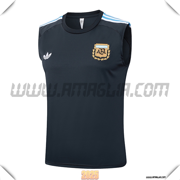 Canotta Allenamento Argentina Grigio Scuro 2025 2026