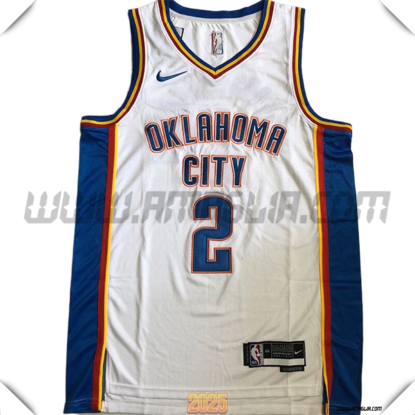 Maglia Oklahoma City Thunder (GIL GEOUS-ALEXANDER #2) 2025/26 Bianco/Blu