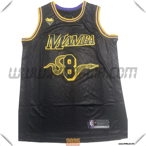 Maglia Los Angeles Lakers (BRYANT #24) 2025/26 Nero/Giallo