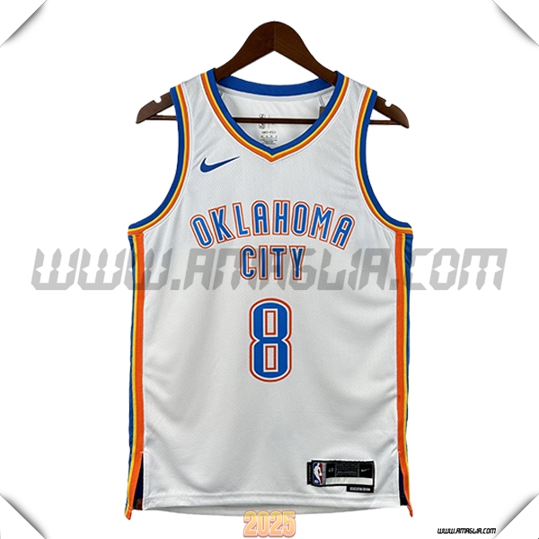 Maglia Oklahoma City Thunder (WILLIAMS #8) 2025/26 Bianco