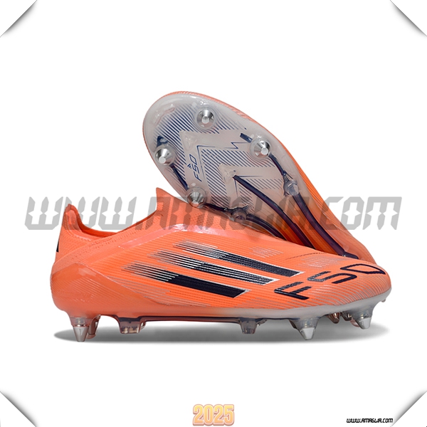 Adidas Scarpe Da Calcio F50 Elite Laceless SG Arancia/Nero