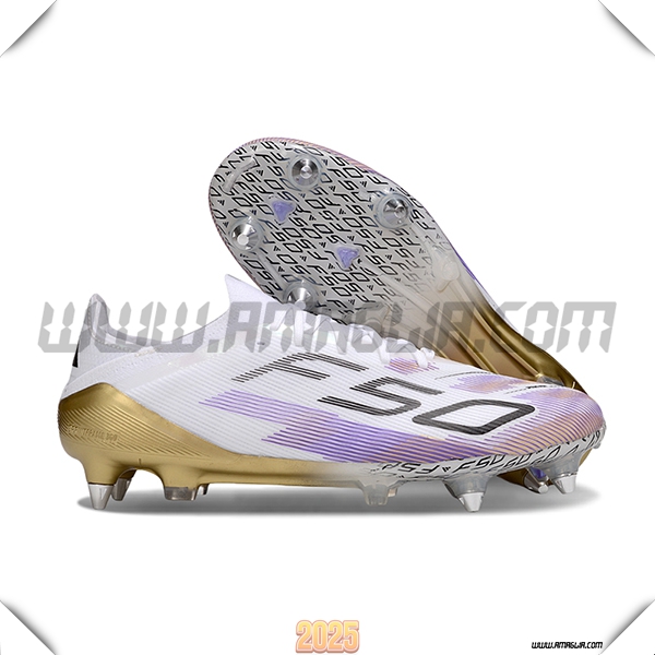 Adidas Scarpe Da Calcio F50 Elite SG Bianco/viola/Nero/Giallo