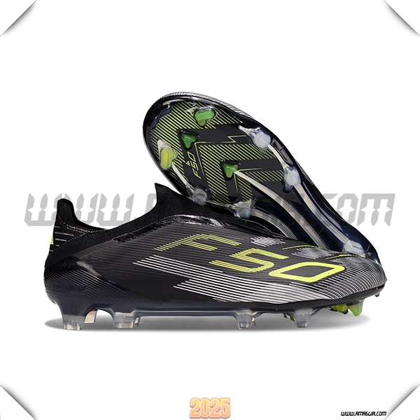 Adidas Scarpe Da Calcio F50 Elite Laceless FG Nero/Verde