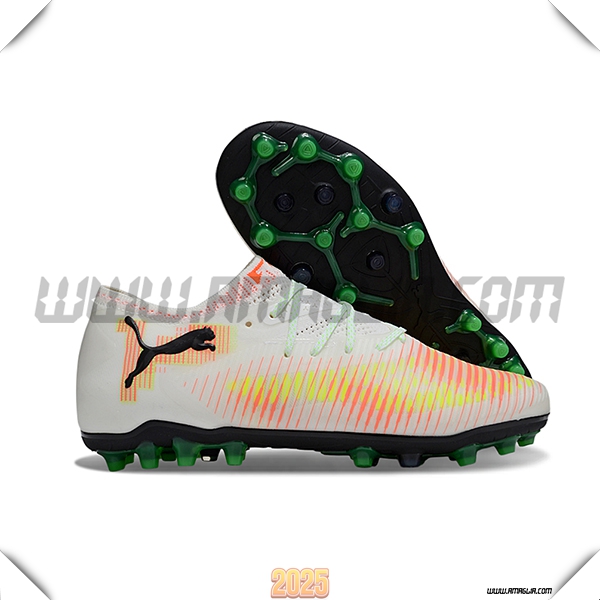 PUMA Scarpe Da Calcio FUTURE 8 ULTIMATE AG Bianco/Arancia/Nero -02