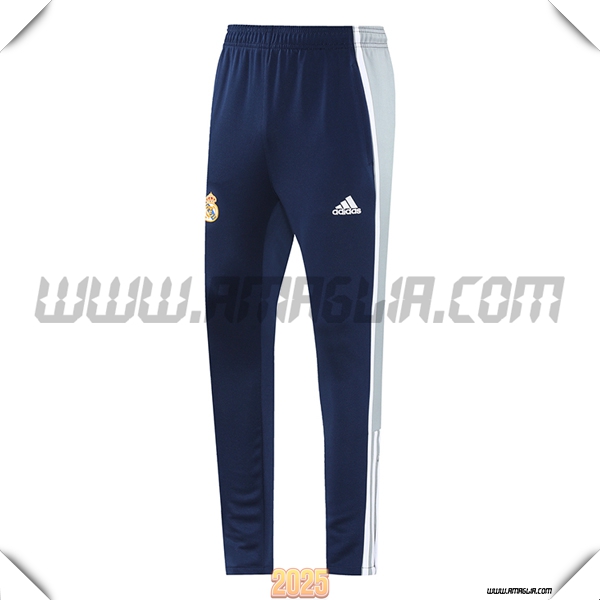 Pantaloni Da Allenamento Real Madrid Blu/Grigio/Bianco 2025 2026